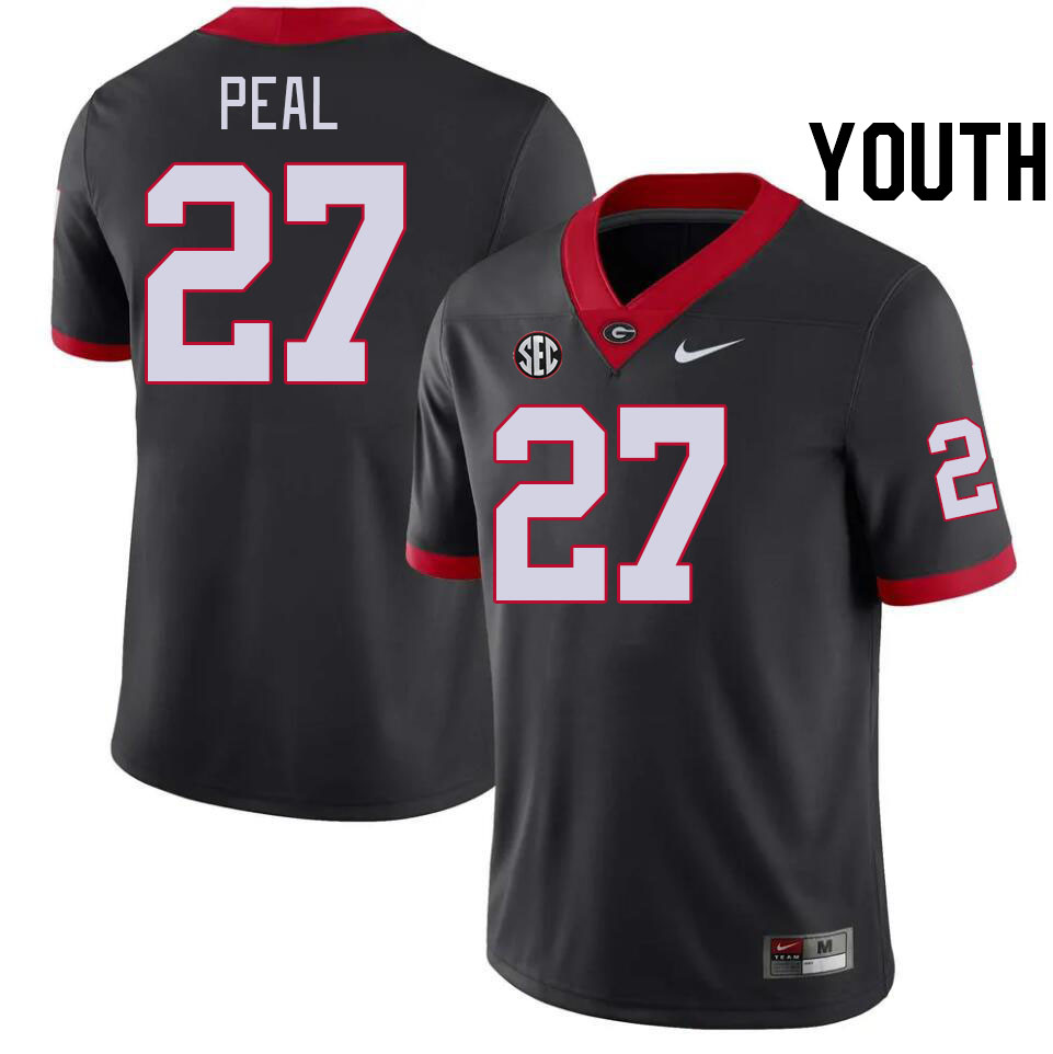 Youth #27 Chris Peal Georgia Bulldogs College Football Jerseys Stitched-Black